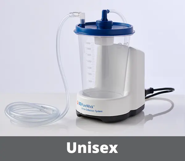 The PureWick™ Urine Collection System with a power cord and no battery